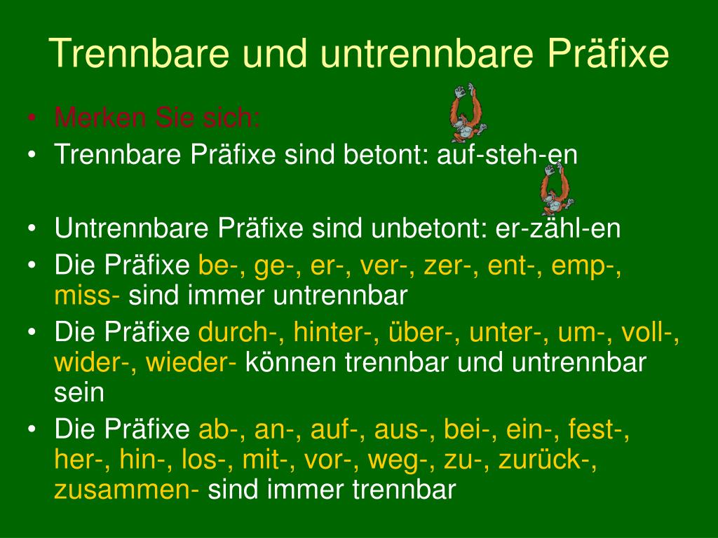 Das sind nicht. Trennbare und untrennbare Verben немецкий. Trennbare Präfixe в немецком языке. Trennbare Verben таблица. Trennbare und untrennbare Präfixe/ отделяемые и неотделяемые приставки.